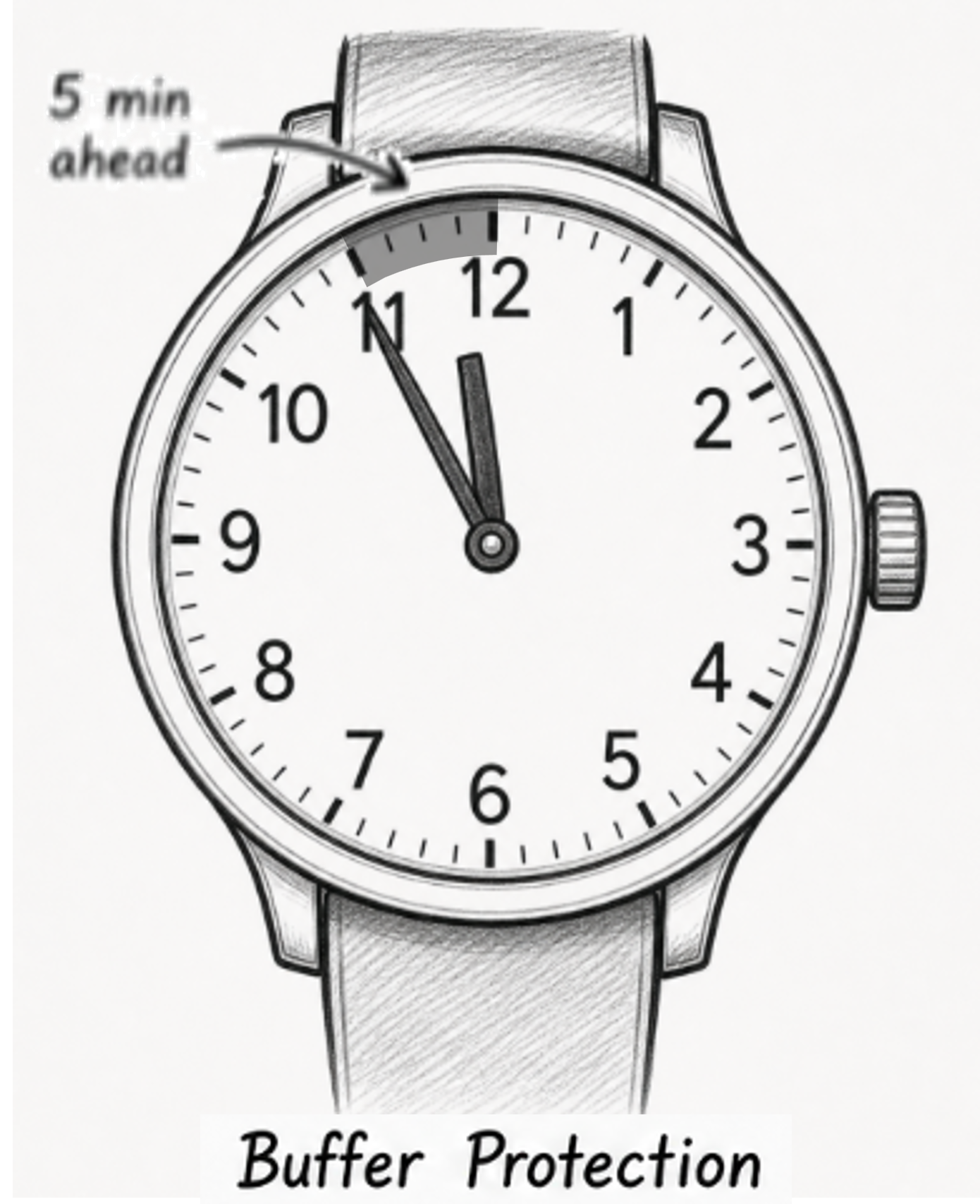 How VPM buffer protection demonstrated with watch